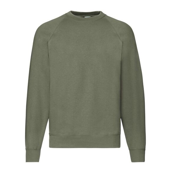 Fruit of the Loom Mens Classic 80/20 Sweatshirt / Classic Olive - Picture 1 of 3